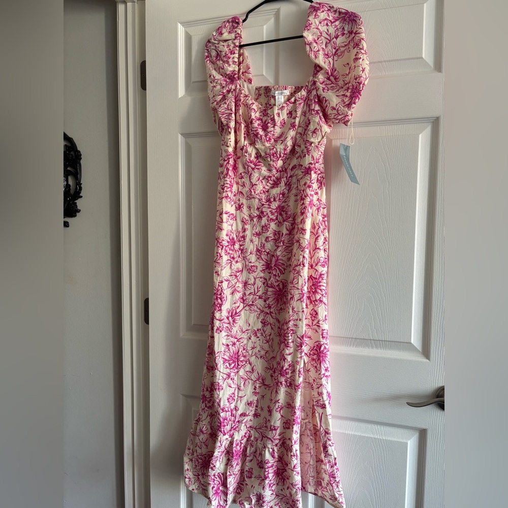 London Times Pink Floral Maxi Dress